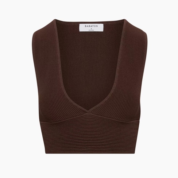 Aritzia Babaton Sculpt Knit Deep V Tank - Picture 6 of 10